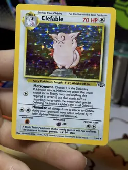 #5 Clefable 1/64 Jungle 1999 Holo Rare WOTC Pokemon Card TCG - Image 3