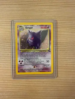 Pokemon TCG Gengar Fossil Set Holo 5/62 Rare Vintage Card 1999 - Image 1