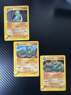 Machop, Machoke, Machamp Pokemon Expedition 117, 85, 51/165 Vintage Card Lot MP - Image 1