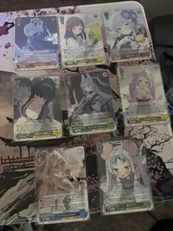 weiss schwarz lot Blue Archive English/Japanese (SR/RR/R) 13 Cards - Image 1
