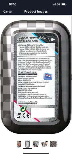 Pokemon TCG: Unova Mini Tin (2 Booster Packs & 1 Sticker Card) - Image 5