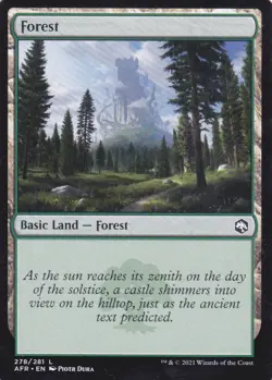 4 CARD ADVENTURES IN THE FORGOTTEN REALMS..FOREST..MTG..NRMT NP..BASIC LAND - Image 1