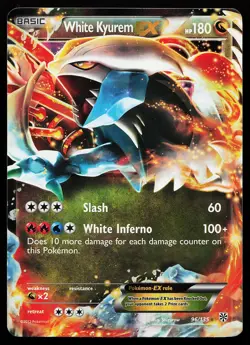 White Kyurem EX 96/135 Holo Plasma Storm Pokemon Card - Image 1