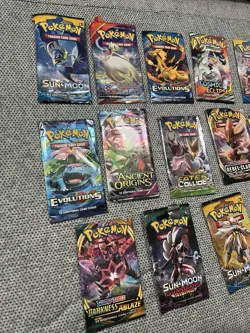Vintage Booster Pack Wrapper Lot Pokemon Card Collection Opened Arts - Image 2