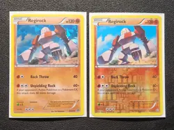 2x Regirock 40/98 (1 shattered holo, 1 reverse) Pokemon card Ancient Origins NM - Image 1