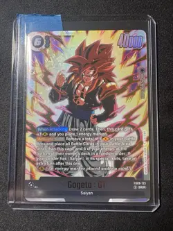 Bandai Dragon Ball Super Card Game Gogeta GT FB09-123 SCR Secret Rare Foil - Image 1