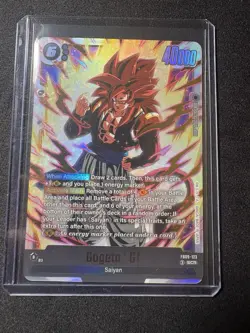 Bandai Dragon Ball Super Card Game Gogeta GT FB09-123 SCR Secret Rare #1 - Image 1