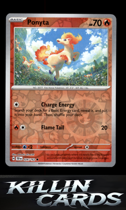 Reverse Holofoil Ponyta 026/162 Pokemon Common SV05: Temporal Forces Card NM - Image 1