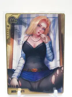 Goddess Story - Gold Metal Anime Waifu Card - Android 18 - Image 1