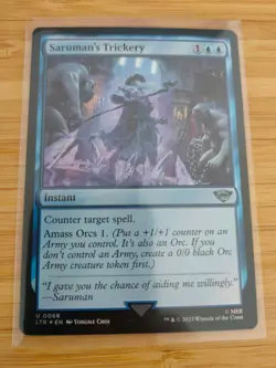 MTG Saruman's Trickery (FOIL) 0068 Lord of the Rings M/NM Free UK P&P - Image 1