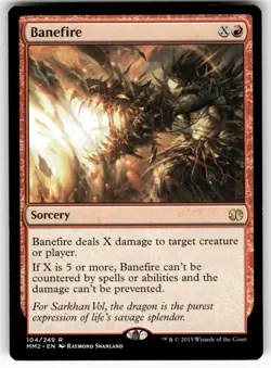 Banefire 104 Rare Modern Masters 2015 Magic: The Gathering Near Mint - Image 1