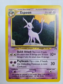 Near Mint Condition Espeon 20/75 Neo Discovery Set Pokemon Card - Image 1
