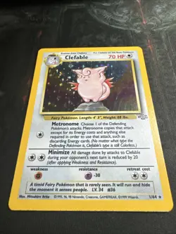 1999 Pokemon Jungle Unlimited Clefable Holo 1/64 - Image 1