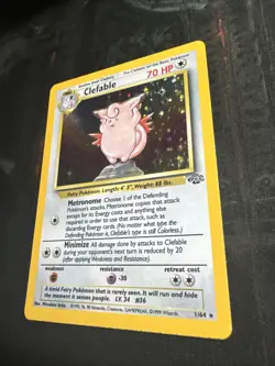 1999 Pokemon Jungle Unlimited Clefable Holo 1/64 - Image 3