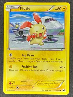 Pokemon Plusle 39/108 DEX Dark Explorers LP - Image 1
