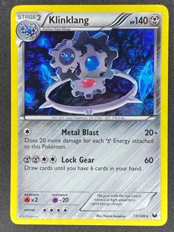 Pokemon Klinklang 77/108 DEX Dark Explorers LP - Image 1