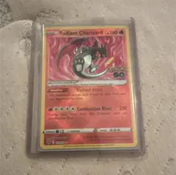 Pokemon Radiant Charizard Pokemon GO Radiant Rare Holo Basic Card 011/078 - Image 1
