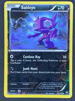 Pokemon Sableye Reverse Holo 62/108 DEX Dark Explorers LP - Image 1