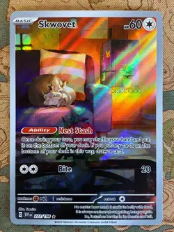 Pokemon Card TCG - Skwovet 222 Illustration Rare Scarlet & Violet Base Near Mint - Image 2