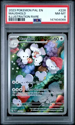 POKEMON MAUSHOLD 226/198 PSA 8 ILLUSTRATION RARE PALDEA EVOLVED HOLO MINT - Image 1