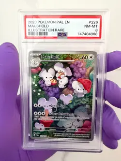 POKEMON MAUSHOLD 226/198 PSA 8 ILLUSTRATION RARE PALDEA EVOLVED HOLO MINT - Image 4