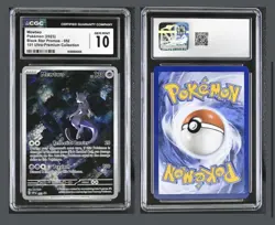 2023 Pokemon Mewtwo 052 Black Star Promo UPC 151 Cgc 10 - Image 1