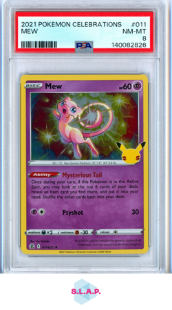 MEW POKEMON CELEBRATIONS 2021 011 PSA 8 - Image 1