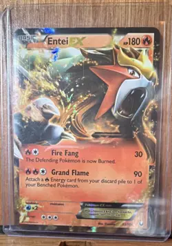Pokemon Entei EX Ultra Rare Holo Dark Explorers 13/108 180 HP Card - Image 1