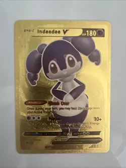 ￼ Gold Pokemon Cards, Replica Lot Of Nine In Mid Condition - Image 4