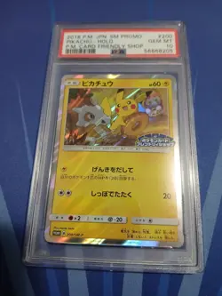 PSA 10 Pikachu 200/SM-P Japanese Card Friendly Shop Promo Holo Gem Mint Pokemon - Image 1