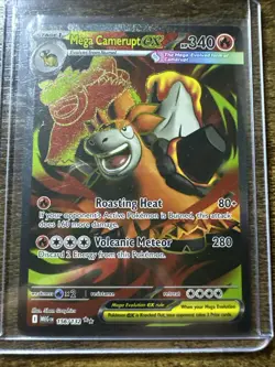 Mega Camerupt ex 156/132 Ultra Rare Mega Evolution Full Art Holo Pokemon TCG, NM - Image 1