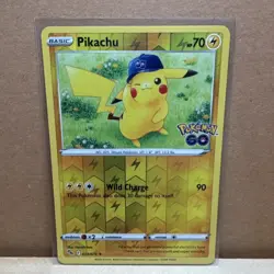 Pokemon TCG Pikachu Holo Rare Reverse Holo 70HP 028/078 Pokemon GO Basic Card - Image 1