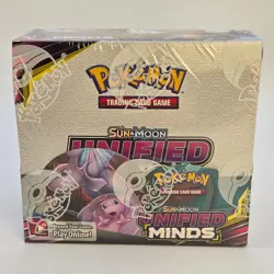 Sealed Unified Minds Booster Box Pokemon SM11 Booster Box with Acrylic - Image 3