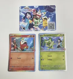Pokemon Grand Adventure Horizons Promos Fuecoco & Sprigatito SVP 191 SVP 192 - Image 1