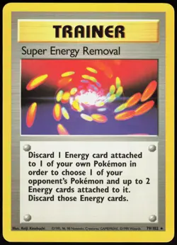Base Set Unlimited Super Energy Removal 79/102 Rare Pokemon MP - Image 1