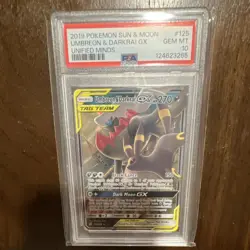 Pokemon Umbreon & Darkrai GX 125/236 Sm-Unified Minds Holo PSA 10 270 HP - Image 1