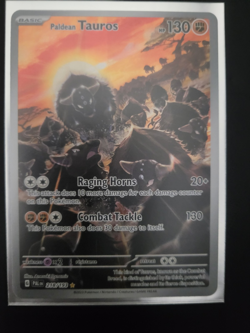 Pokemon Paldean Tauros 218/193 Sv02 Paldea Evolved Illustration Rare Holo - Image 1