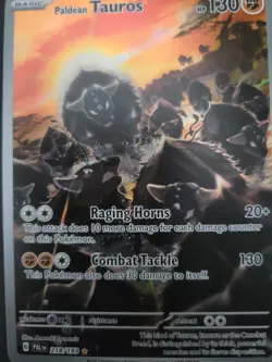 Pokemon Paldean Tauros 218/193 Sv02 Paldea Evolved Illustration Rare Holo - Image 2