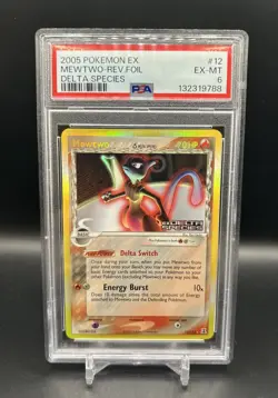 2005 Pokemon Delta Species MewTwo Reverse Foil 12/113 PSA 6 - Image 1