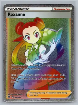 Roxanne 206/189 Rainbow Rare Astral Radiance Pokemon NM/M - Image 1