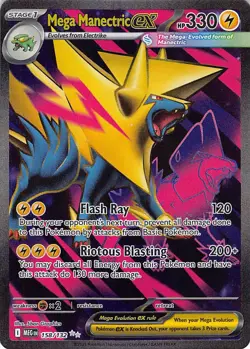 Mega Manectric ex 158/132 Ultra Rare Mega Evolution Pokemon Near Mint - Image 1
