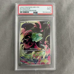 2025 POKEMON MEG EN-MEGA EVOLUTION ILLUSTRATION RARE #133 BULBASAUR PSA 9 - Image 1