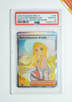 Pokemon PSA 10 Determinazione Di Lylie #184 MEG Megaevoluzione SIR 2025 Italiano - Image 1