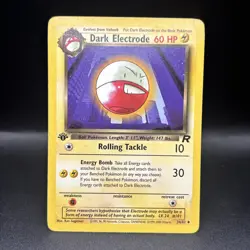 DARK ELECTRODE 34/82 TEAM ROCKET 1ST EDITION POKEMON UNCOMMON - Image 1