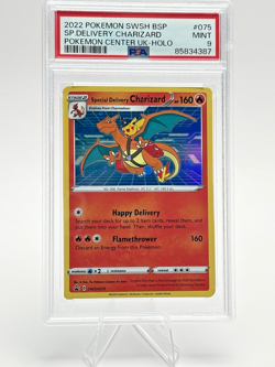 Special Delivery Charizard SWSH075 PSA 9 with SWIRL - Image 1