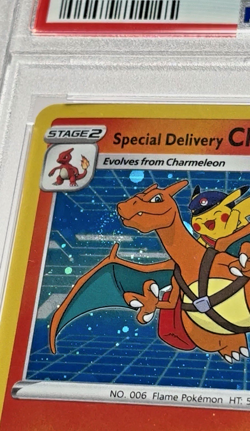 Special Delivery Charizard SWSH075 PSA 9 with SWIRL - Image 2