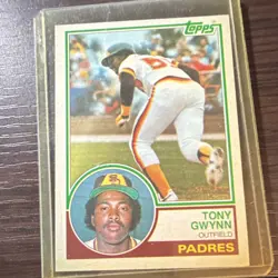 1983 Topps Tony Gwynn #482 Rookie Base Set San Diego Padres Baseball Card - Image 1