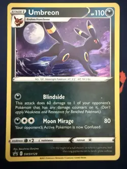 Umbreon SWSH129 Holo SWSH: Sword & Shield Promo Cards - Pokemon Card - NM - Image 1