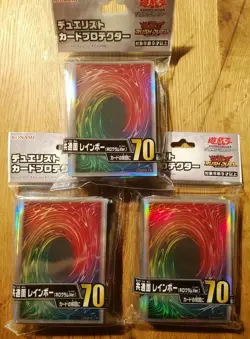 3 Set Yugioh Official Card Protector Rainbow Hologram 70 Sleeve Japanese NEW - Image 1