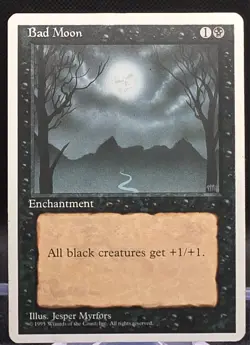 Bad Moon MTG Core Set 4th Edition Regular Rare NM/M - Image 1